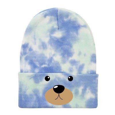 Bear Costume Face Tie Dye 12in Knit Beanie