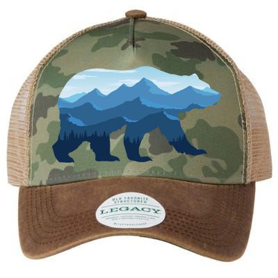 Bear Double Exposure Surreal Wildlife Legacy Tie Dye Trucker Hat