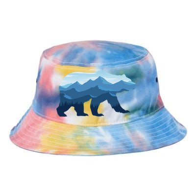 Bear Double Exposure Surreal Wildlife Tie Dye Newport Bucket Hat