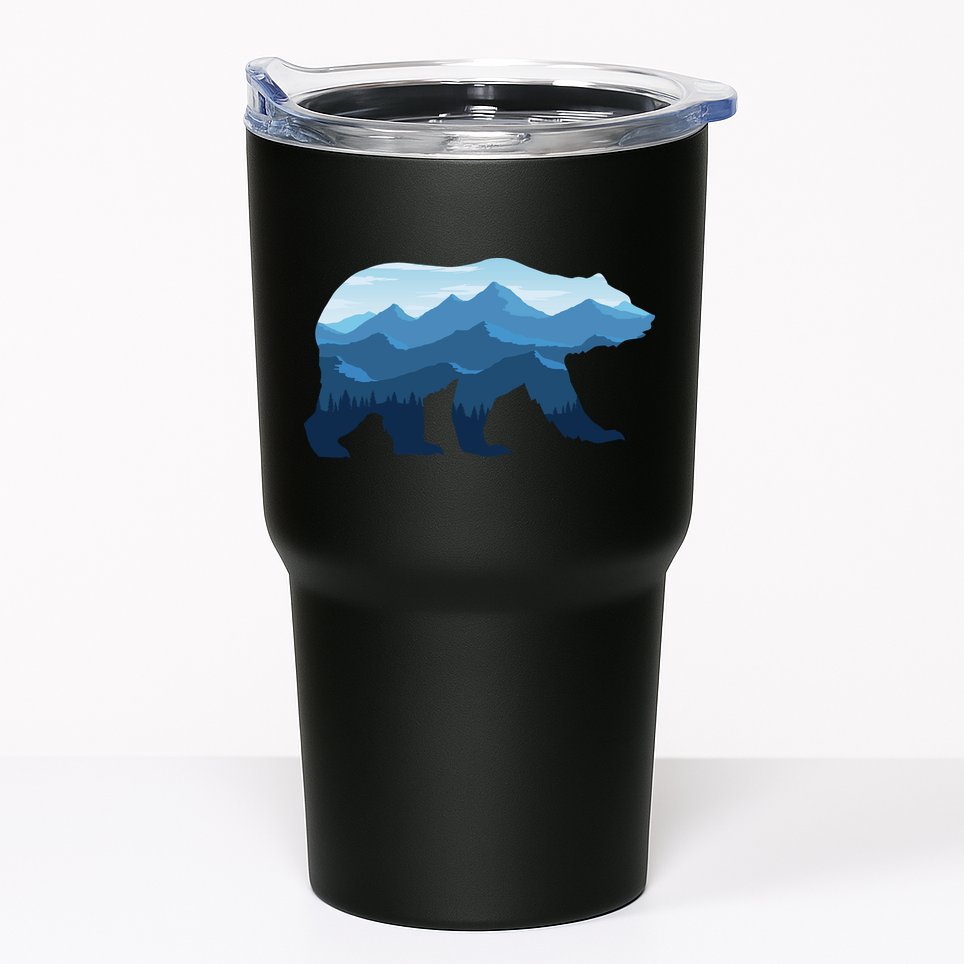 Bear Double Exposure Surreal Wildlife Tumbler