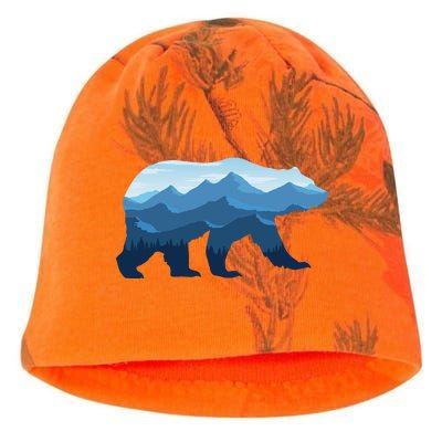 Bear Double Exposure Surreal Wildlife Kati - Camo Knit Beanie