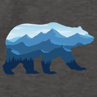 Bear Double Exposure Surreal Wildlife Vector Backpack