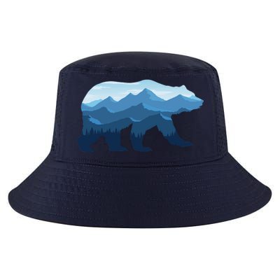 Bear Double Exposure Surreal Wildlife Cool Comfort Performance Bucket Hat