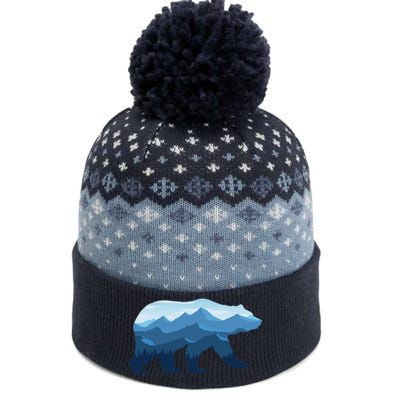 Bear Double Exposure Surreal Wildlife The Baniff Cuffed Pom Beanie