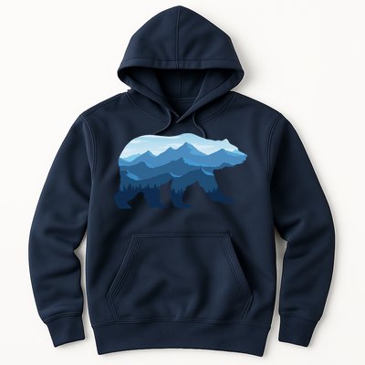 Bear Double Exposure Surreal Wildlife Hoodie