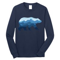 Bear Double Exposure Surreal Wildlife Long Sleeve Shirt