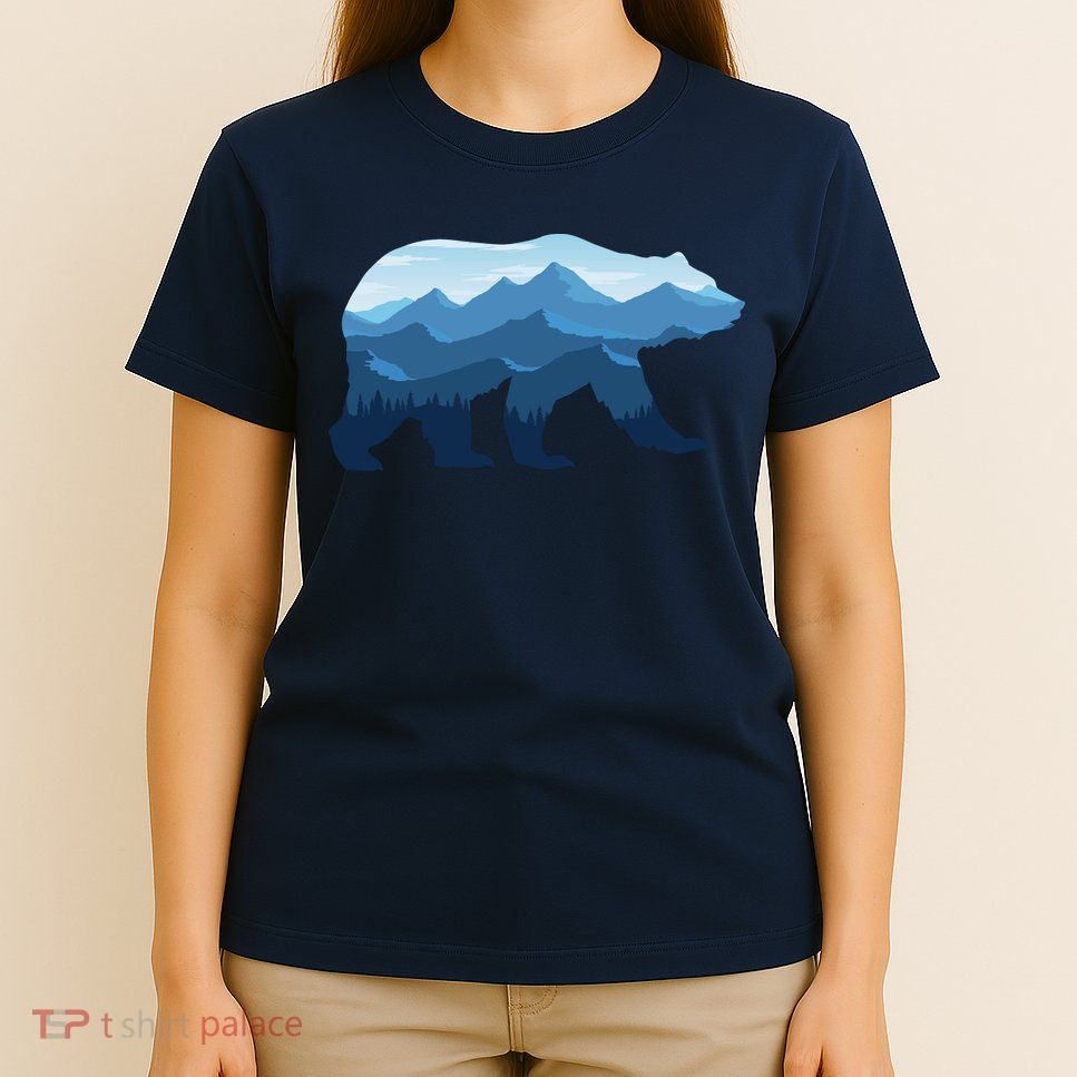 Bear Double Exposure Surreal Wildlife T-Shirt