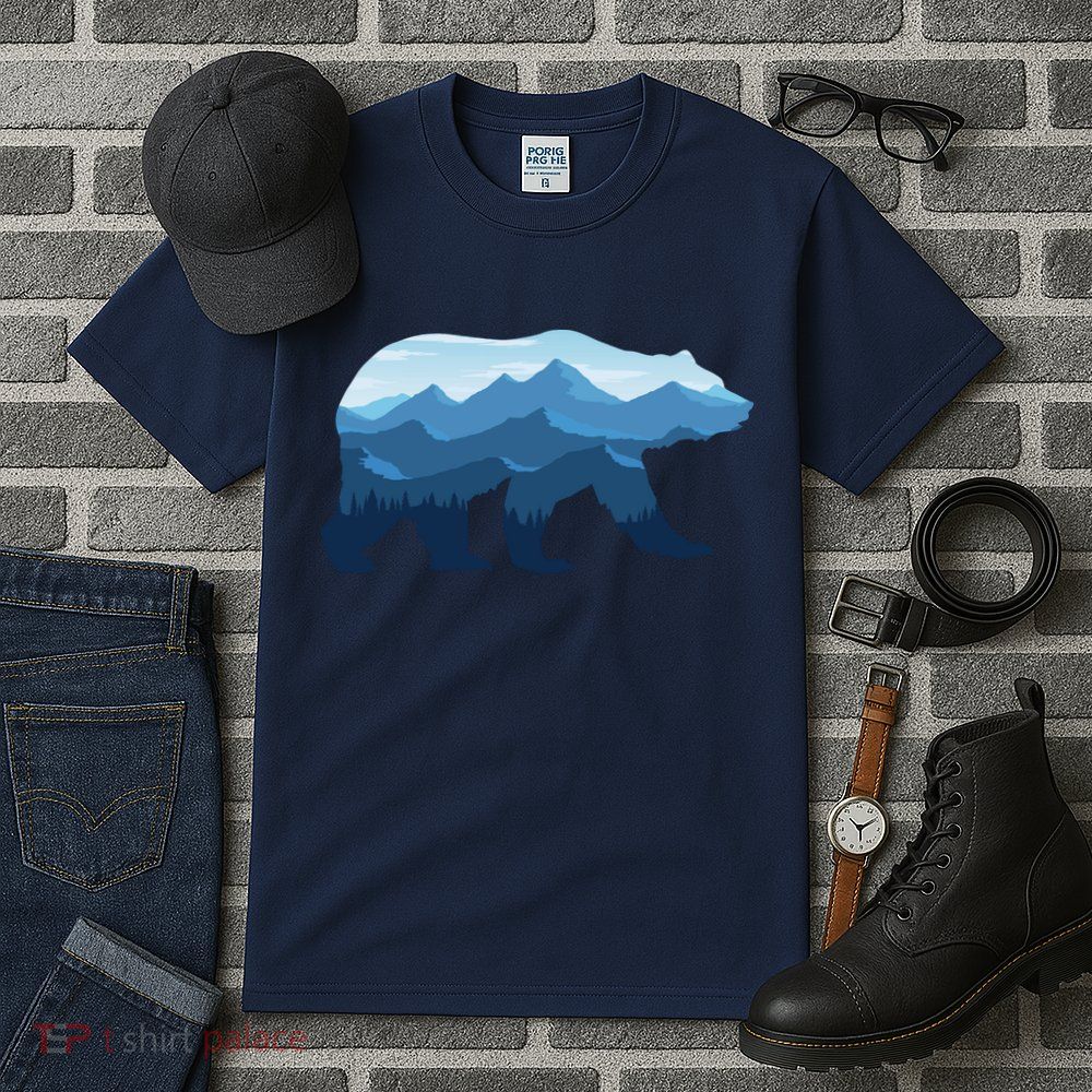 Bear Double Exposure Surreal Wildlife Tall T-Shirt