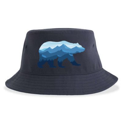 Bear Double Exposure Surreal Wildlife Sustainable Bucket Hat