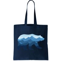 Bear Double Exposure Surreal Wildlife Tote Bag