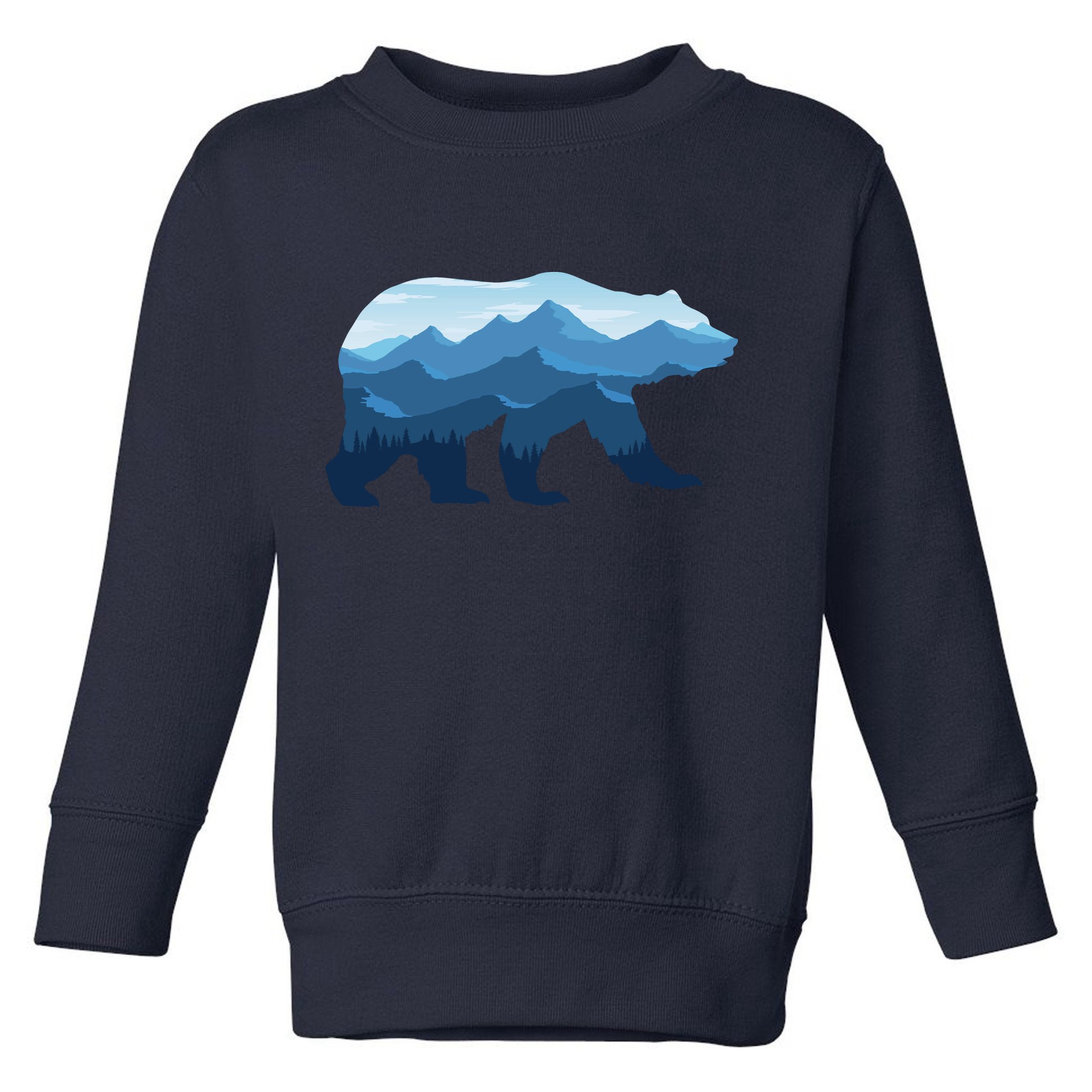 Bear Double Exposure Surreal Wildlife Toddler Sweatshirt