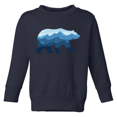 Bear Double Exposure Surreal Wildlife Toddler Sweatshirt