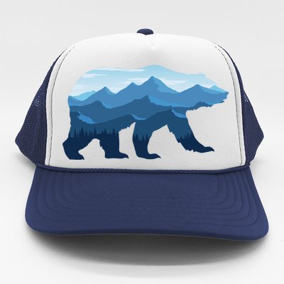 Bear Double Exposure Surreal Wildlife Trucker Hat