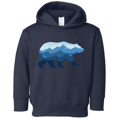 Bear Double Exposure Surreal Wildlife Toddler Hoodie