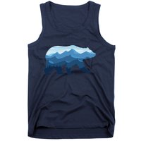 Bear Double Exposure Surreal Wildlife Tank Top