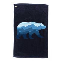 Bear Double Exposure Surreal Wildlife Golf Towel
