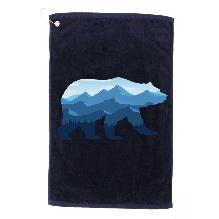 Bear Double Exposure Surreal Wildlife Golf Towel