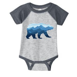 Bear Double Exposure Surreal Wildlife Infant Baby Jersey Bodysuit