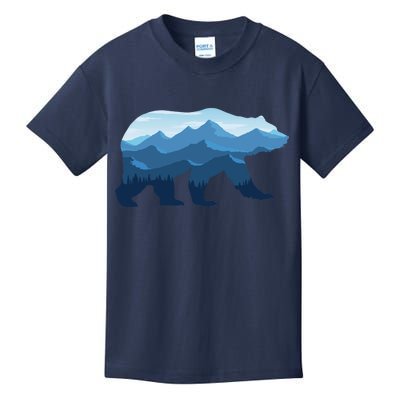 Bear Double Exposure Surreal Wildlife Kids T-Shirt