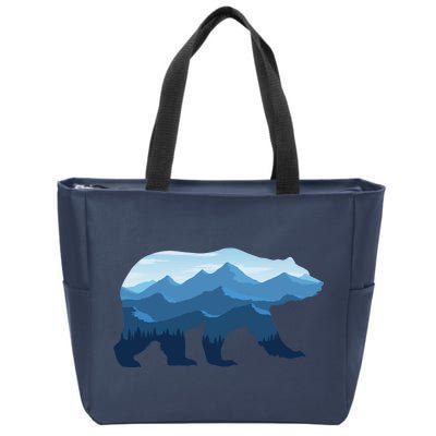 Bear Double Exposure Surreal Wildlife Zip Tote Bag