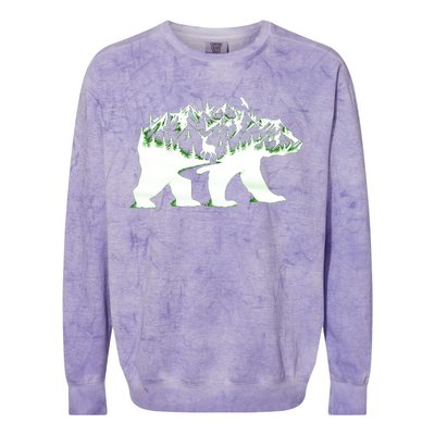 Bear Forest Deer Wilderness Mountains Colorblast Crewneck Sweatshirt