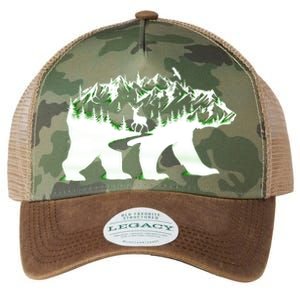 Bear Forest Deer Wilderness Mountains Legacy Tie Dye Trucker Hat