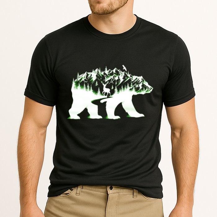 Bear Forest Deer Wilderness Mountains Cooling Performance Crew T-Shirt