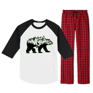 Bear Forest Deer Wilderness Mountains Raglan Sleeve Pajama Set