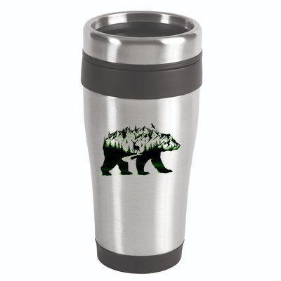 Bear Forest Deer Wilderness Mountains 16oz Travel Tumbler