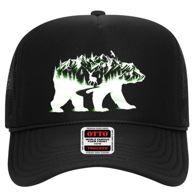 Bear Forest Deer Wilderness Mountains Trucker Hat