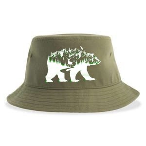 Bear Forest Deer Wilderness Mountains Sustainable Bucket Hat