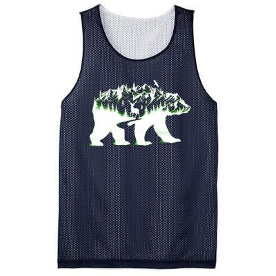 Bear Forest Deer Wilderness Mountains Mesh Reversible Basketball Jersey Tank