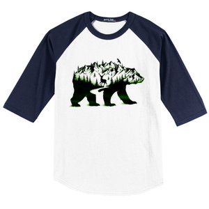 Bear Forest Deer Wilderness Mountains Baseball Sleeve Shirt