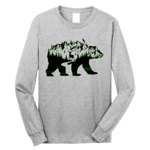 Bear Forest Deer Wilderness Mountains Long Sleeve Shirt