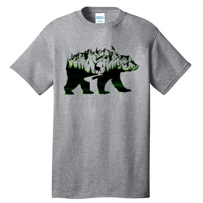 Bear Forest Deer Wilderness Mountains Tall T-Shirt