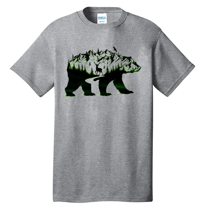 Bear Forest Deer Wilderness Mountains Tall T-Shirt