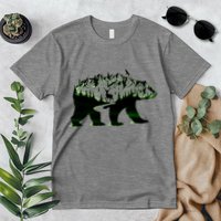 Bear Forest Deer Wilderness Mountains Premium T-Shirt