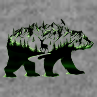 Bear Forest Deer Wilderness Mountains Premium T-Shirt