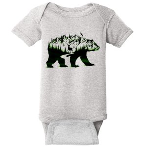 Bear Forest Deer Wilderness Mountains Baby Bodysuit