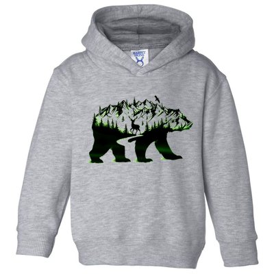 Bear Forest Deer Wilderness Mountains Toddler Hoodie
