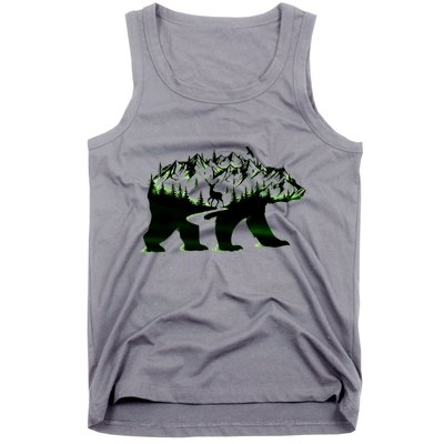 Bear Forest Deer Wilderness Mountains Tank Top