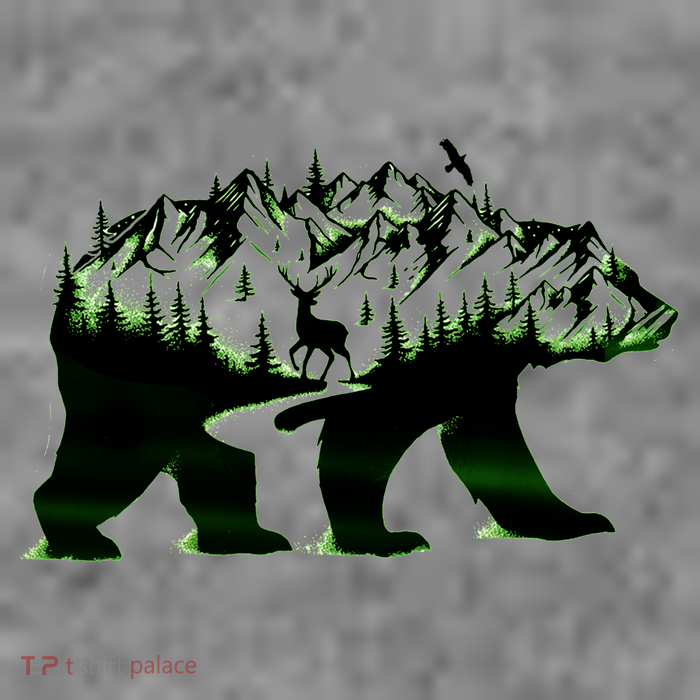 Bear Forest Deer Wilderness Mountains Toddler T-Shirt