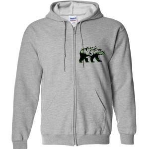 Bear Forest Deer Wilderness Mountains Full Zip Hoodie