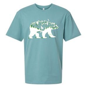 Bear Forest Deer Wilderness Mountains Sueded Cloud Jersey T-Shirt