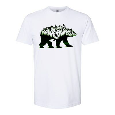 Bear Forest Deer Wilderness Mountains Softstyle® CVC T-Shirt