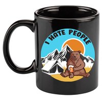 Bear Funny Camping I Hate People 11oz C Handle Ceramic Mug