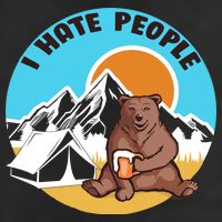 Bear Funny Camping I Hate People 11oz C Handle Ceramic Mug