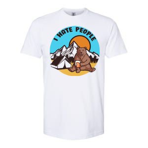 Bear Funny Camping I Hate People Softstyle® CVC T-Shirt