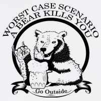 Bear Kills You Worst Scenario Go Outside Garment-Dyed Sweatshirt