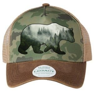 Bear Misty Forest Wilderness Legacy Tie Dye Trucker Hat